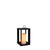 Lanterne métallique portable sans fil  effet flamme/lumière fixe SIROCO