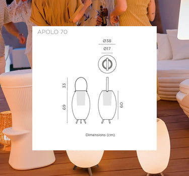 Porte-bouteilles lumineux APOLO avec haut-parleur
