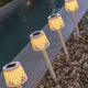 GRETITA pique solaire de jardin (4 pcs) - Couleur Blanc