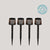 GRETITA pique solaire de jardin (4 pcs) - Couleur Noir