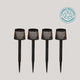 GRETITA pique solaire de jardin (4 pcs) - Couleur Noir