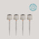 GRETITA pique solaire de jardin (4 pcs) - Couleur Blanc