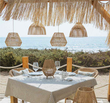 Guirlande décorative en raphia naturel