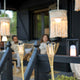HIAMA pique de jardin solaire avec lumière à effet flamme(4 pièces)