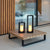 Lanterne métallique portable sans fil  effet flamme/lumière fixe SIROCO