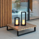 Lanterne métallique portable sans fil  effet flamme/lumière fixe SIROCO