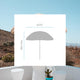 Parasol extérieur en acier ø220 x 230cm