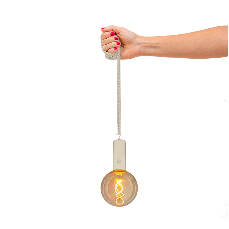Lampe ampoule vintage sans fil Edy G125 IP44 400lm blanc H.22,5 cm